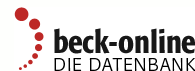 Logo de la base de datos Beck-Online fondo blanco con letras negras y media circunferencia de puntos de color rojo